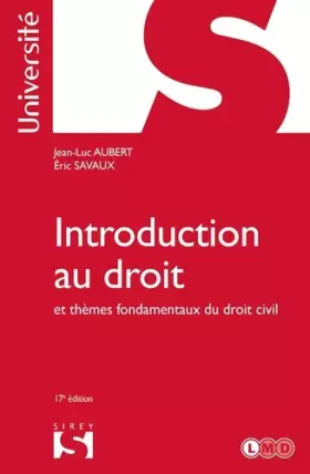 Couverture du produit · Introduction au droit et thèmes fondamentaux du droit civil - 17e ed.