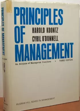 Couverture du produit · Principles of Management an analysis of managerial functions
