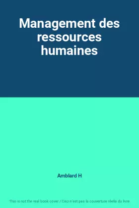 Couverture du produit · Management des ressources humaines