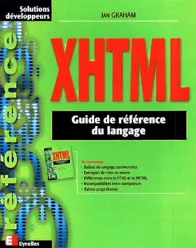 Couverture du produit · XHTML Guide de référence du langage