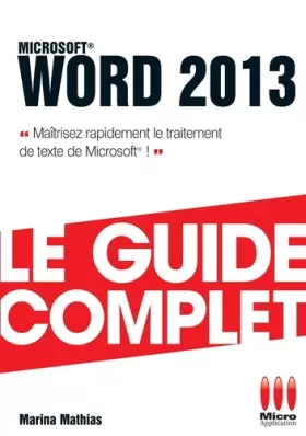 Couverture du produit · GUIDE COMPLET WORD 2013
