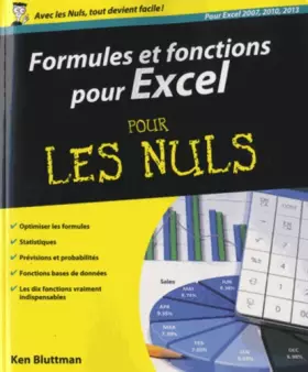 Couverture du produit · Formules et fonctions pour Excel 2013 Pour les Nuls