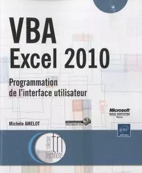 Couverture du produit · VBA Excel 2010 - Programmation de l'interface utilisateur