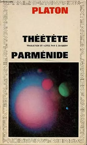 Couverture du produit · Théétète Parménide - Collection GF n°163.