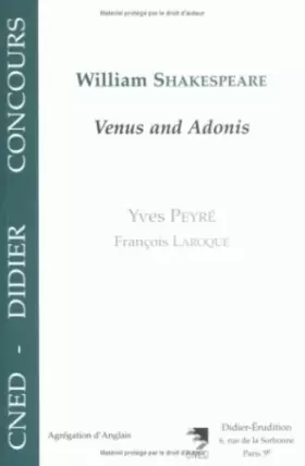 Couverture du produit · William Shakespeare - Venus and Adonis