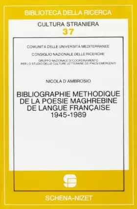 Couverture du produit · Poésie maghrébine de langue française, 1945-1989