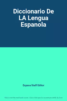 Couverture du produit · Diccionario De LA Lengua Espanola