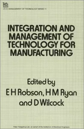 Couverture du produit · Integration and Management of Technology for Manufacturing