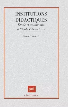 Couverture du produit · Institutions didactiques, 1ère édition