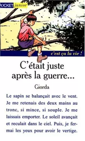 Couverture du produit · C'était juste après la guerre