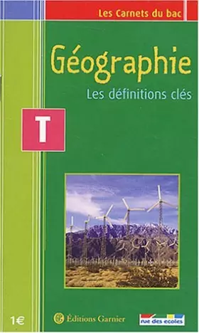 Couverture du produit · Les Carnets du bac : Géographie, les définitions clés, terminale by Cécile de Joie (2004-01-08)