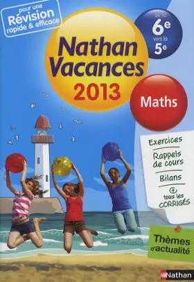Couverture du produit · Nathan vacances Maths-De la 6e vers la 5e