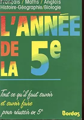 Couverture du produit · L'ANNEE DE LA 5EME (Ancienne Edition)