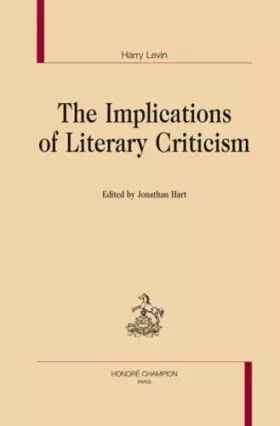 Couverture du produit · The implications of literary criticism