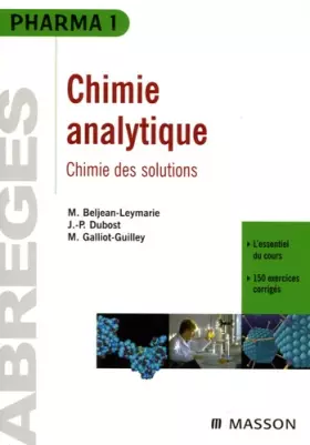 Couverture du produit · Chimie analytique : chimie des solutions: POD