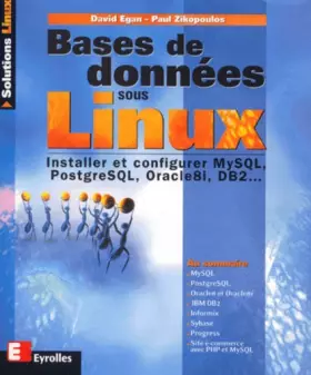 Couverture du produit · Base de données sous Linux