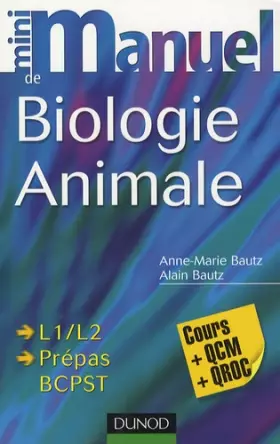 Couverture du produit · Mini manuel de biologie animale : Cours + QCM