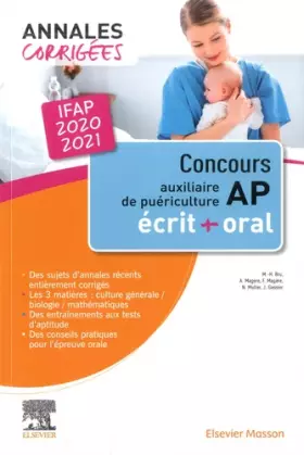 Couverture du produit · Concours Auxiliaire de puériculture - Annales corrigées - IFAP 2020: Épreuves écrites et orale