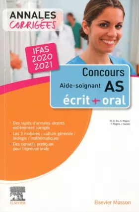 Couverture du produit · Concours Aide-soignant - Annales corrigées - IFAS 2020: Ecrit et Oral