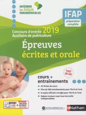 Couverture du produit · Concours Auxiliaire de puériculture - Ecrit + Oral - 2019