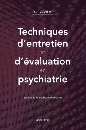 Couverture du produit · Techniques d'entretien et d'évaluation en psychiatrie