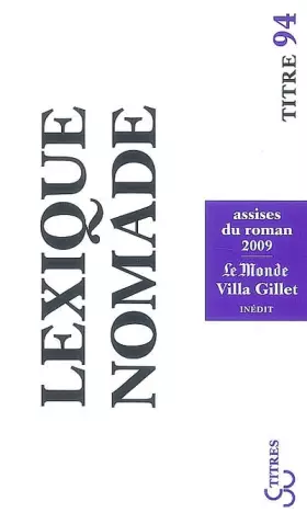 Couverture du produit · Lexique nomade
