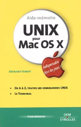 Couverture du produit · Unix pour Mac OS X