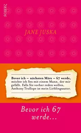 Couverture du produit · Bevor ich - nächsten März - 67 werde ...