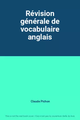 Couverture du produit · Révision générale de vocabulaire anglais