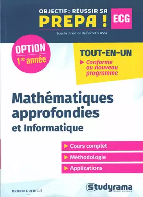Couverture du produit · Mathémathiques approfondies et Informatique, 1re année