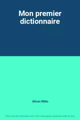 Couverture du produit · Mon premier dictionnaire