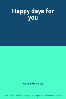 Couverture du produit · Happy days for you