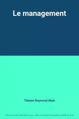 Couverture du produit · Le management