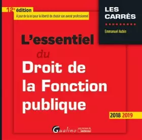 Couverture du produit · L'essentiel du droit de la fonction publique