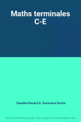 Couverture du produit · Maths terminales C-E