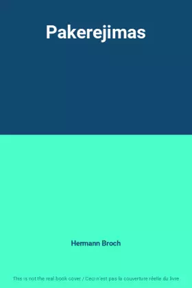 Couverture du produit · Pakerejimas