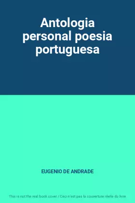 Couverture du produit · Antologia personal poesia portuguesa