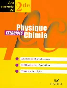 Couverture du produit · Physique-chimie, seconde, carnet d'exercices