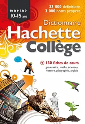 Couverture du produit · Dictionnaire Hachette collège