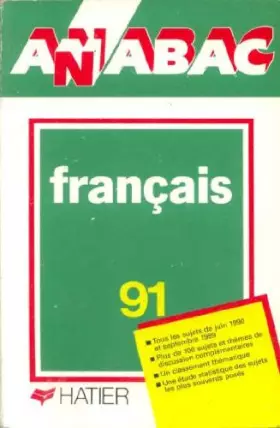 Couverture du produit · Annabac 1991, BAC Français