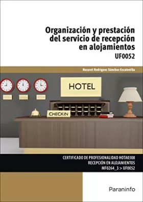 Couverture du produit · Organización y prestación del servicio de recepción en alojamientos
