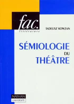 Couverture du produit · Sémiologie du théâtre