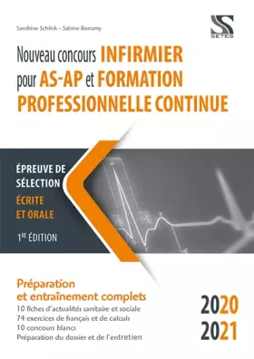 Couverture du produit · Nouveau Concours Infirmier pour AS-AP et Formation Professionnelle Continue 2020-2021