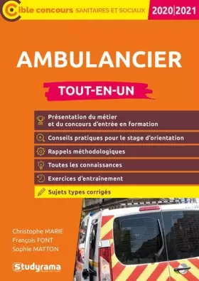 Couverture du produit · Ambulancier Tout-en-un 2020/2021: Présentation du métier et du concours d'entrée en formation