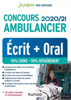Couverture du produit · Concours Ambulancier 2020/21 - Ecrit + Oral: Ecrit + Oral (2020-2021)
