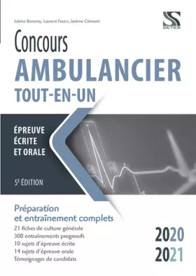 Couverture du produit · Concours ambulancier : Tout-en-un 2020-2021