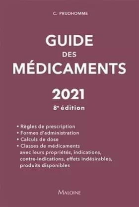 Couverture du produit · Guide des medicaments 2021, 8e ed.