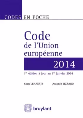 Couverture du produit · Code de l'Union européenne 2014