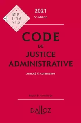 Couverture du produit · Code de justice administrative: Annoté et commenté