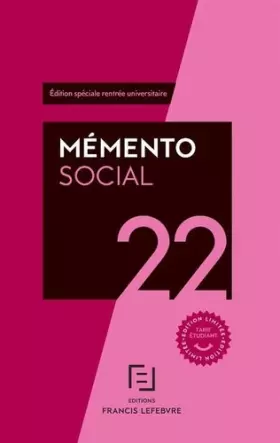 Couverture du produit · Mémento Social 2022 - Etudiants